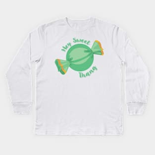 "Hey Sweet Thang" Zack Suite Life Green Kids Long Sleeve T-Shirt